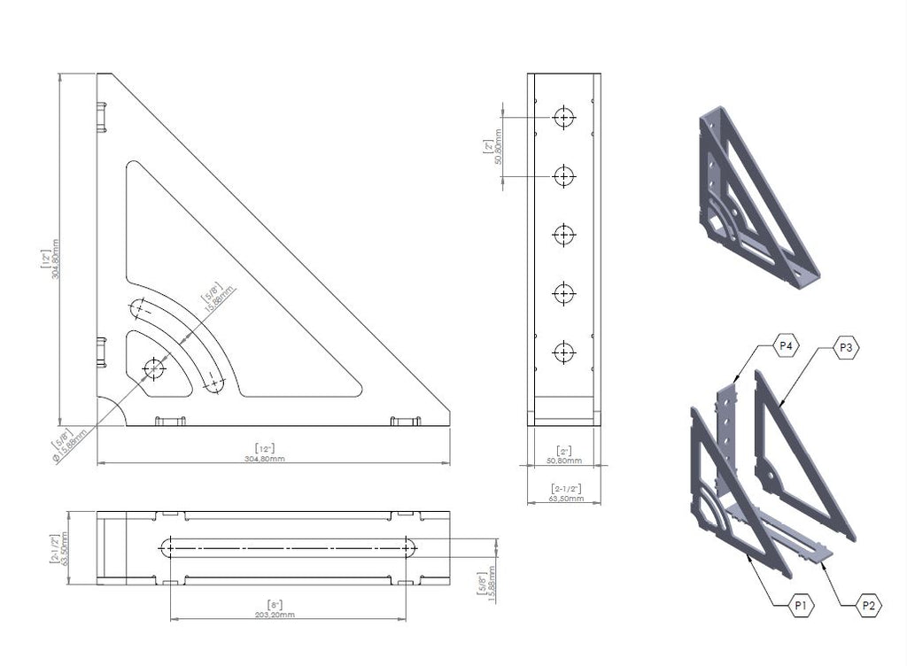 Welding Square DXF Files for Laser Cutting(12x12") – Heavy Duty Metal 45/90º – Instant Download Fabrication Plans – Steel Fabricator Tool