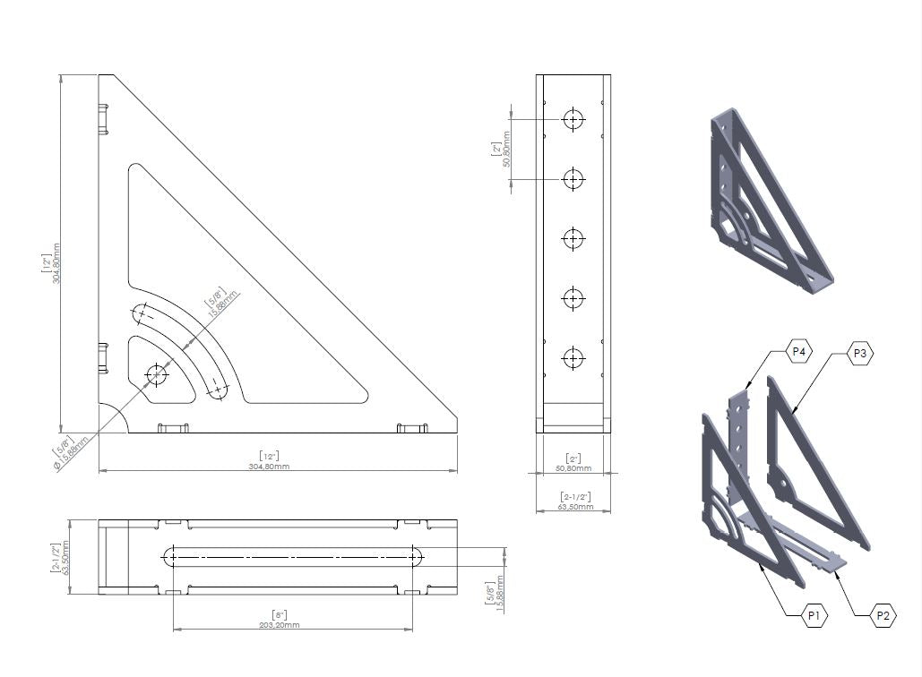 Welding Square DXF Files for Laser Cutting(12x12") – Heavy Duty Metal 45/90º – Instant Download Fabrication Plans – Steel Fabricator Tool