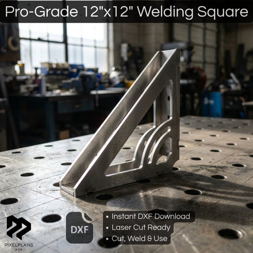 Welding Square DXF Files for Laser Cutting(12x12") – Heavy Duty Metal 45/90º – Instant Download Fabrication Plans – Steel Fabricator Tool