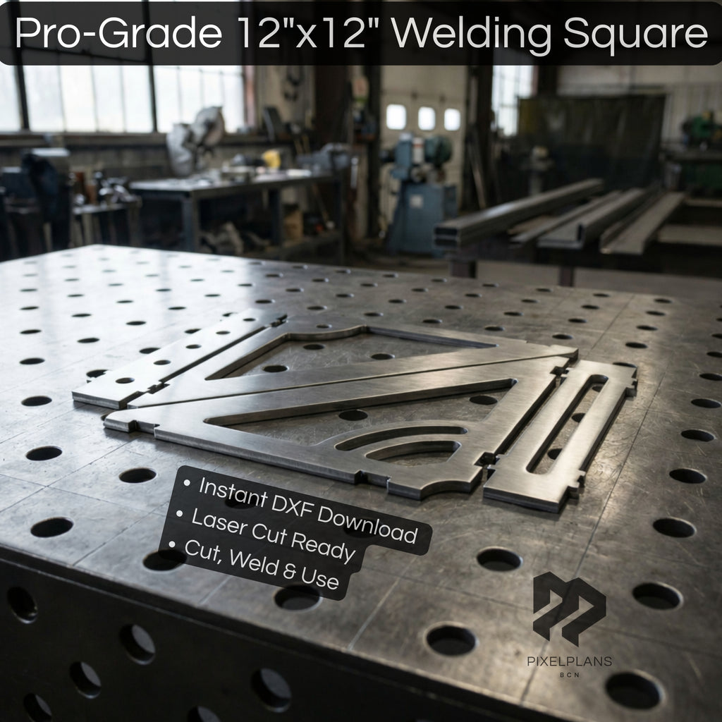 Welding Square DXF Files for Laser Cutting(12x12") – Heavy Duty Metal 45/90º – Instant Download Fabrication Plans – Steel Fabricator Tool