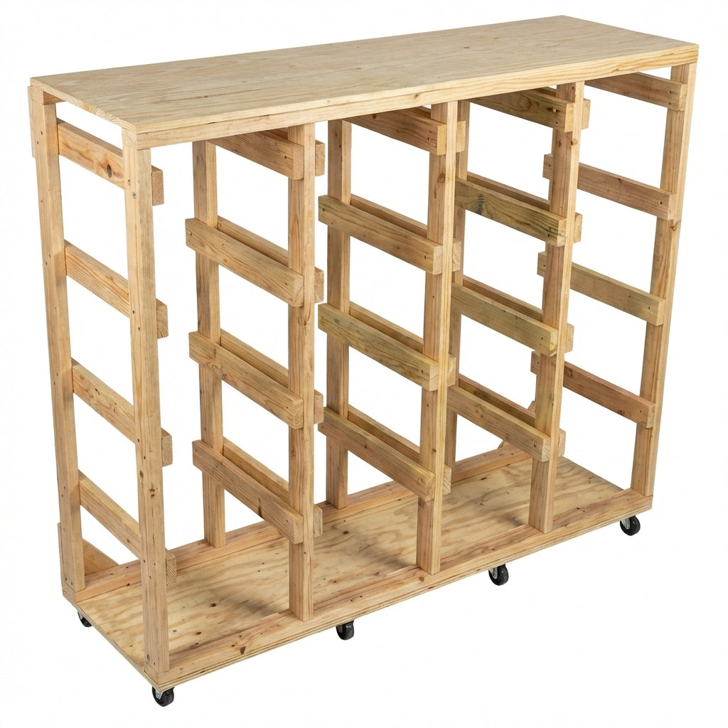 DIY 27 Gallon Tote Storage Rack Plans | DIY Tote | Bin Rack plans | Tote Garage Storage Shelves | Tote Storage Rack | Storage bin Plans
