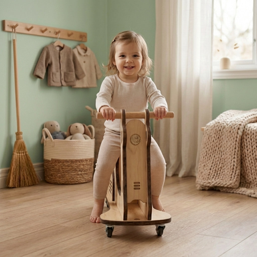 kids wooden scooter | DIY Montessori Ride-On Toy |DIY Toddler Scooter | Wooden Bike Toy PDF Plans
