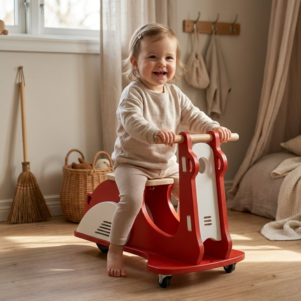 kids wooden scooter | DIY Montessori Ride-On Toy |DIY Toddler Scooter | Wooden Bike Toy PDF Plans