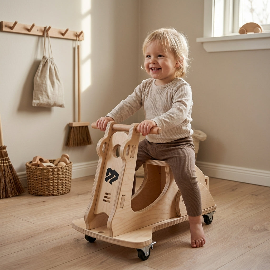 kids wooden scooter | DIY Montessori Ride-On Toy |DIY Toddler Scooter | Wooden Bike Toy PDF Plans