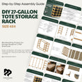 DIY 27 Gallon Tote Storage Rack Plans | DIY Tote | Bin Rack plans | Tote Garage Storage Shelves | Tote Storage Rack | Storage bin Plans