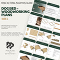 DIY Dog Bed Plans - Modern Wooden Pet Bed - Modern Elevated Pet Bed PDF - DIY wooden dog Step-by-Step Woodworking Guide with Measurements